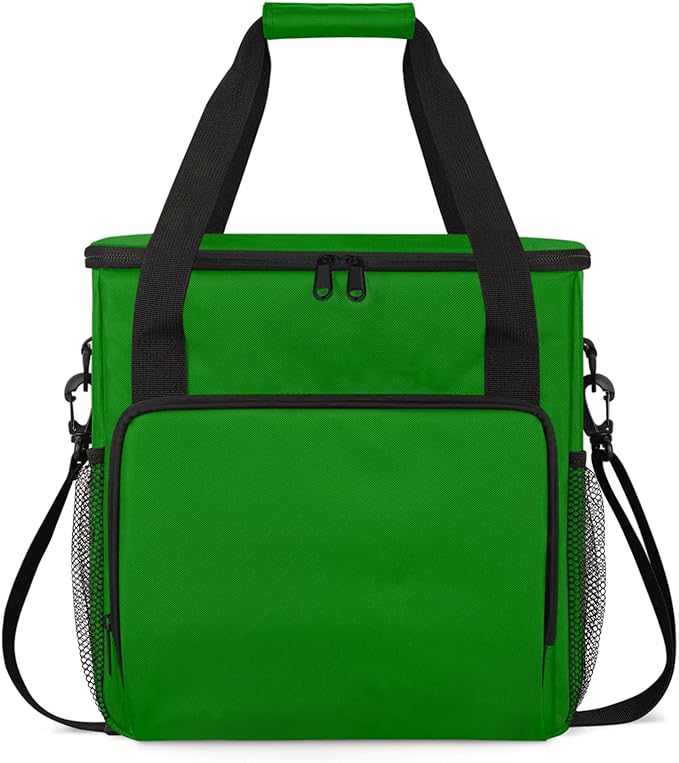 Green Coffee Maker Carrying Bag Waterproof Insulated Leakproof Cooler Bag Portable Storage Tote Bag Organizer With Shoulder Strap