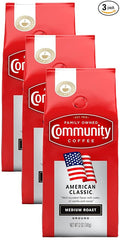 Community Coffee American Classic Ground Coffee Medium Roast 12 Ounce Bag (Pack of 3)