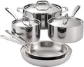 Tramontina Signature Tri-Ply Clad Stainless Steel 8-Piece Cookware Set with Lids Pots and Pans Kitchen Set Induction-Ready Dishwasher-Safe NSF-Certified Made in Brazil