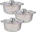 Kinvara Collection Set of 3 Aluminium Pots with Small Lid