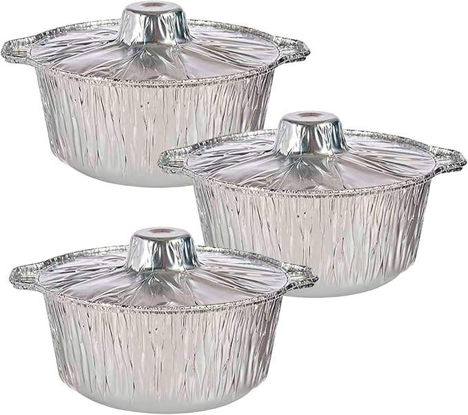 Kinvara Collection Set of 3 Aluminium Pots with Small Lid