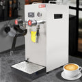 Commercial Coffee Milk Bubbler 2500W 8L Multi-Purpose Automatic Stainless Steel Steam Boiling Water Bubbler with Led Display Frothing Machine for Espresso Coffee Dessert Shop Hotel Bar Restaurant