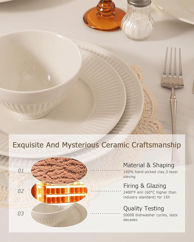 Dinnerware sets plates and bowls sets modern platesCeramic Dinnerware Sets12 Pieces Porcelain Lightweight PlatesScratch Resistant Dish Set (style - 16 4 - Set (12pcs))