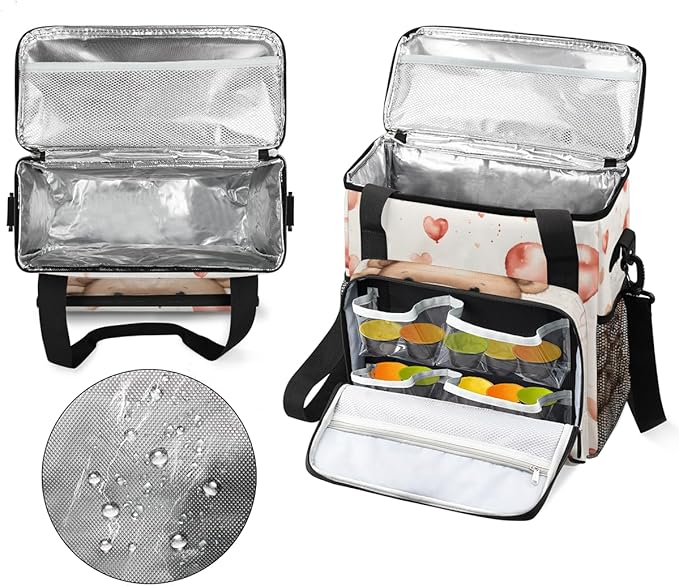 Love Bear Coffee Maker Carrying Bag Portable Travel Storage Tote Bag Compatible with K-Mini or K-Mini Plus Single Serve Coffee Brewer Carrying Case with Multiple Pockets &amp Shoulder Strap