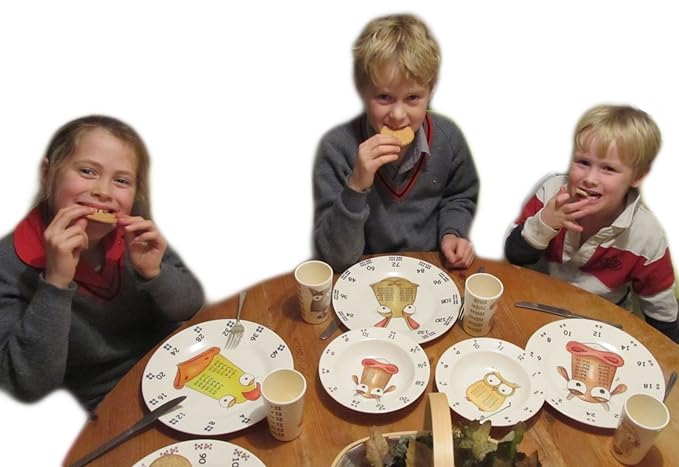 Times Table Dinnerware 4-piece Early Years 7 inch Melamine Rimmed Bowl Set