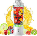 Portable Blender for Smoothies Shakes Juice 20 Oz for Gym Home Office Travel Personal Small Mini Glass Mixer with 6 Blades 150W USB Rechargeable Electric Handheld Blender Cup Watter Bottle