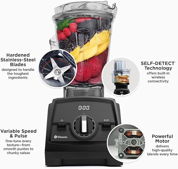 Vitamix Venturist Pro Blender Professional-Grade 64 oz. Low-Profile Container Slate (Renewed Premium)
