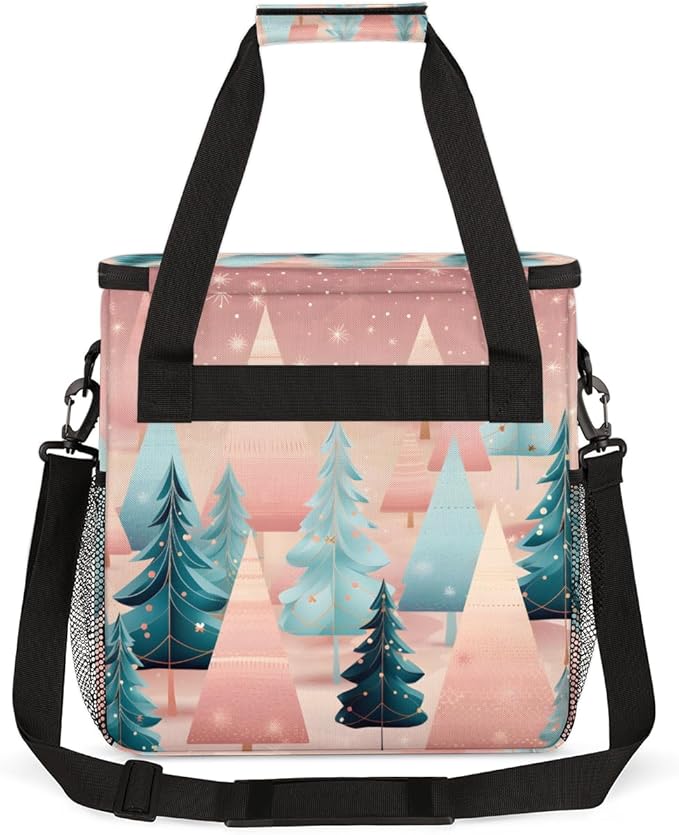 Christmas Tree Coffee Maker Carrying Bag Retro Tree Travel Storage Bag Compatible with K-Mini or K-Mini Plus Single Serve Coffee Brewer Carrying Case with Multiple Pockets &amp Shoulder Strap