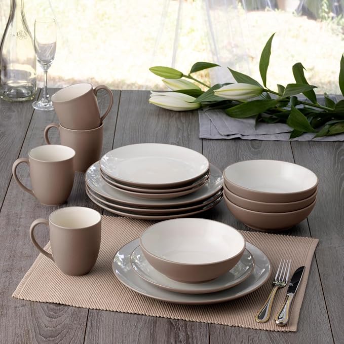 Noritake Colorwave Clay 16-Piece Coupe Dinnerware Set Service For 4