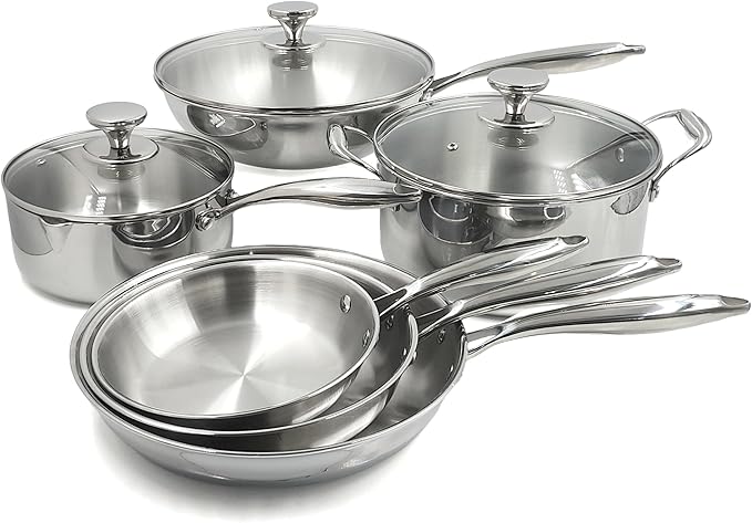 Arma Pro Tri-Ply Clad 18/10 Stainless Steel Cookware Set