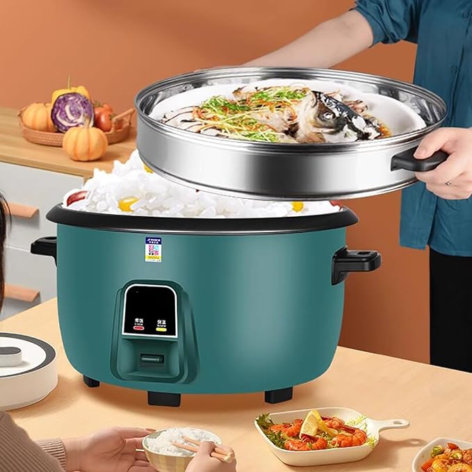 Large Rice Cooker with Steamer (8L-45L) Canteen Commercial Hotel Home Old-fashioned Large Capacity Rice Cooker 8-60 PeopleUS/EU Used(45L)