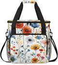 Cheerful Flower Coffee Maker Carrying Bag Portable Travel Storage Tote Bag Compatible with K-Mini or K-Mini Plus Single Serve Coffee Brewer Carrying Case with Multiple Pockets &amp Shoulder Strap