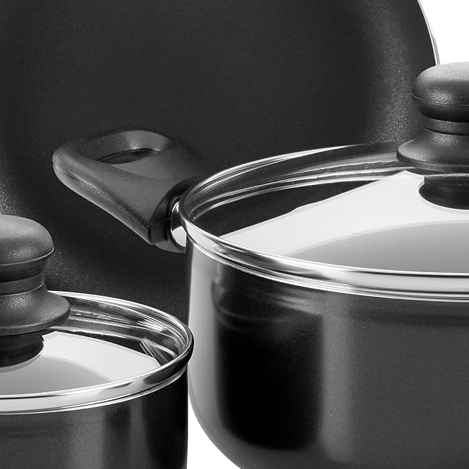 Total Kitchen 59 Piece Combo Set – Complete Cookware Bakeware Utensils and Storage Essentials for First Apartments Dorms and RVs