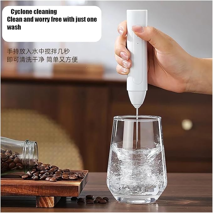 3 Gear Kitchen Items USB Charging Electric Egg Beater Mini Blender Kitchens Accessories Mixer Household Gadgets Double Head Bar(White)