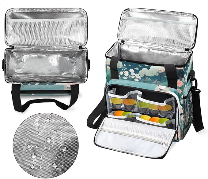 Sheep Flowers Coffee Maker Carrying Bag Portable Travel Storage Tote Bag Compatible with K-Mini or K-Mini Plus Single Serve Coffee Brewer Carrying Case with Multiple Pockets &amp Shoulder Strap