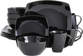 Soho Lounge Square 16-Piece Dinnerware Set - Black