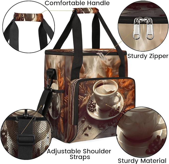 Coffee Time Coffee Maker Travel Bag for K-Mini or K-Mini Plus Single Serve Coffee Brewer Portable Storage Tote Case for Tarvel