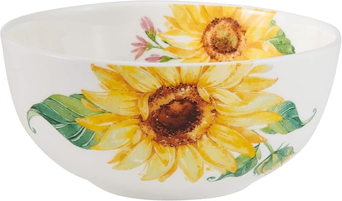 Mikasa Sunflower Bone China Lightweight Chip Resistant 16 Piece Dinnerware Set Service for 4 Multicolor