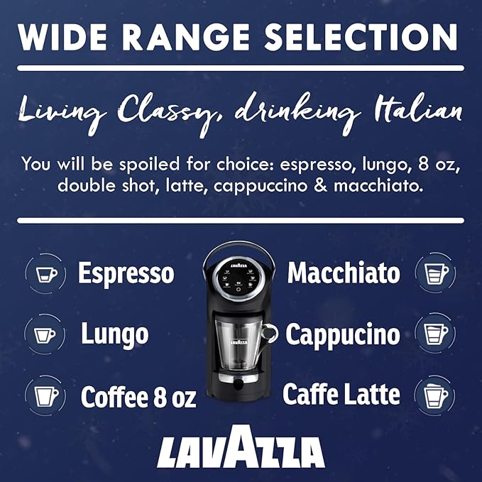 Lavazza Classy Plus Coffee Maker – 72 Count Intenso Espresso Capsules – Dual Brew Espresso &amp Lungo Machine Compatible Expert Capsules