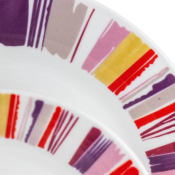 12-Piece Colorful Ceramic Dinnerware Set Durable Glazed Microwave &amp Dishwasher Safe Household Daily Use Plate Bowl Set Ideal for Breakfast Dinner Various Occasions
