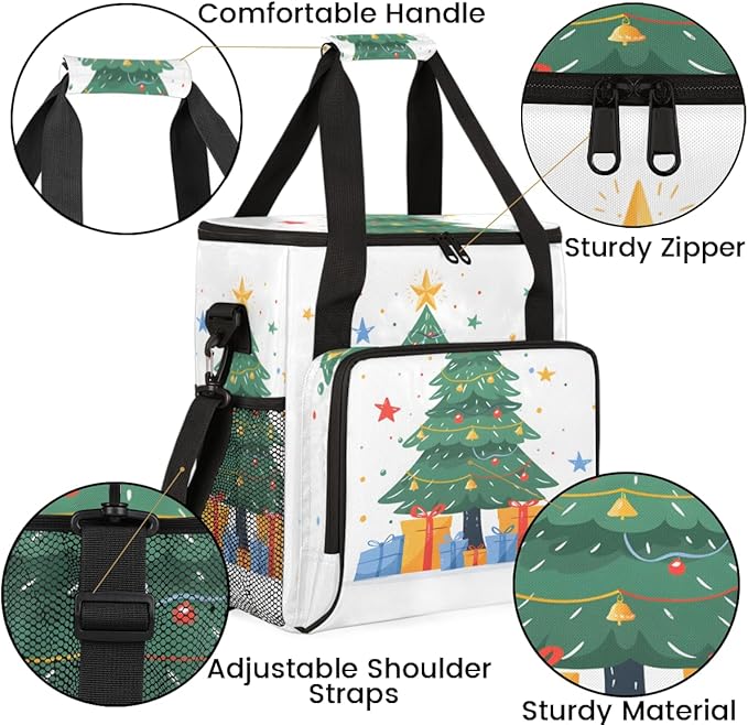 Christmas Gift Coffee Maker Carrying Bag Graffiti Tree Travel Storage Bag Compatible with K-Mini or K-Mini Plus Single Serve Coffee Brewer Carrying Case with Multiple Pockets &amp Shoulder Strap
