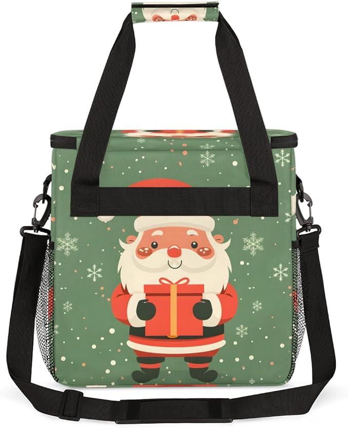 Abstract Santa Claus Coffee Maker Carrying Bag Magical Santa Claus Travel Storage Bag Compatible with K-Mini or K-Mini Plus Single Serve Coffee Brewer Carrying Case with Pockets &amp Shoulder Strap