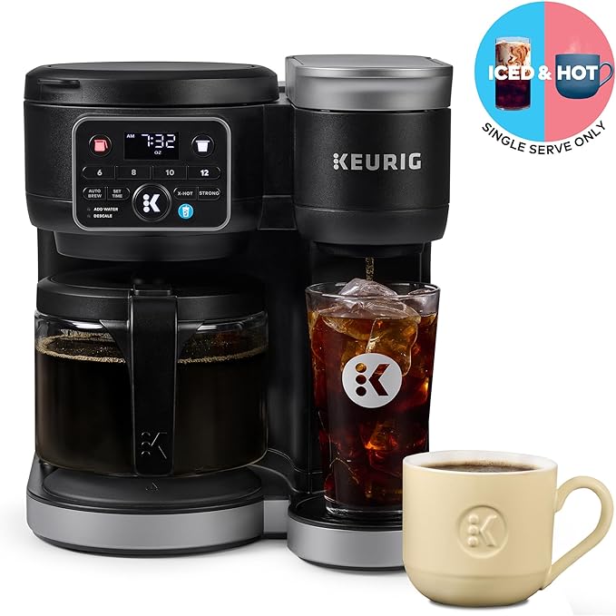 Keurig K-Duo Hot &amp Iced Single Serve &amp Carafe Coffee Maker MultiStream Technology 72oz Reservoir (Gen 2)
