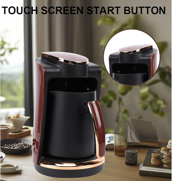 Sanpyl Turkish Coffee Maker 250ML Electric Turkish Coffee Machine 550W Single Cup Turkish Coffee Pot for Home Office