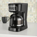Black 12-Cup Programmable Drip Coffee Maker FDA Grade Auto Brew for Home &amp Kitchen Coffee Bar Essential