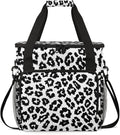 Leopards Animal Print Coffee Maker Travel Bag for Keurig K-Mini/K-Mini Plus Insulated Waterproof Tote with Pockets for K-Cup Portable Single-Serve Brewer Case
