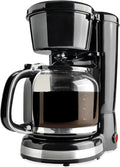 CC-1203-12C 12-Cup Coffee Maker Stainless-Steel Coffee Maker with Glass Coffee Pot Carafe and Reusable Coffee Filter