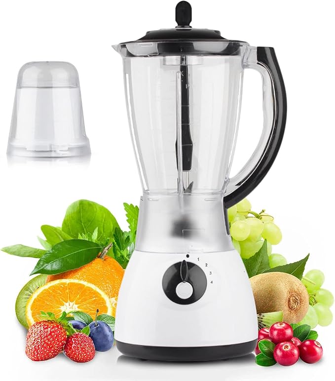 Blender Smoothie Maker 1000W High Speed Professional Smoothie Blender Adjustable Speed 1.5L Jar Kitchen Professional Food Processor Blender (Black)