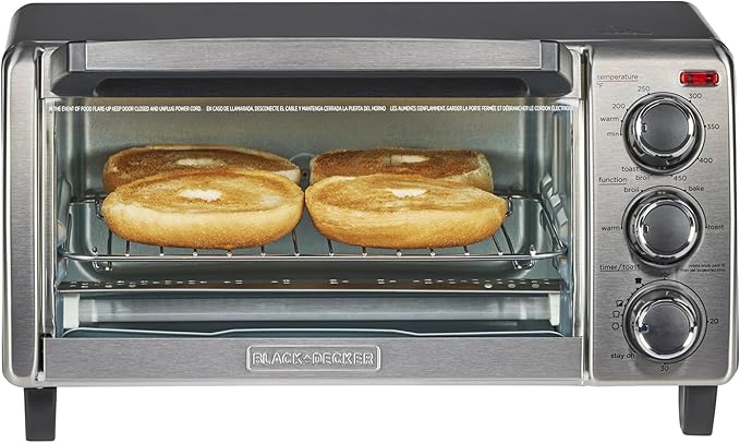BLACK+DECKER TO1313SBD Toaster Oven 15.47 Inch Silver