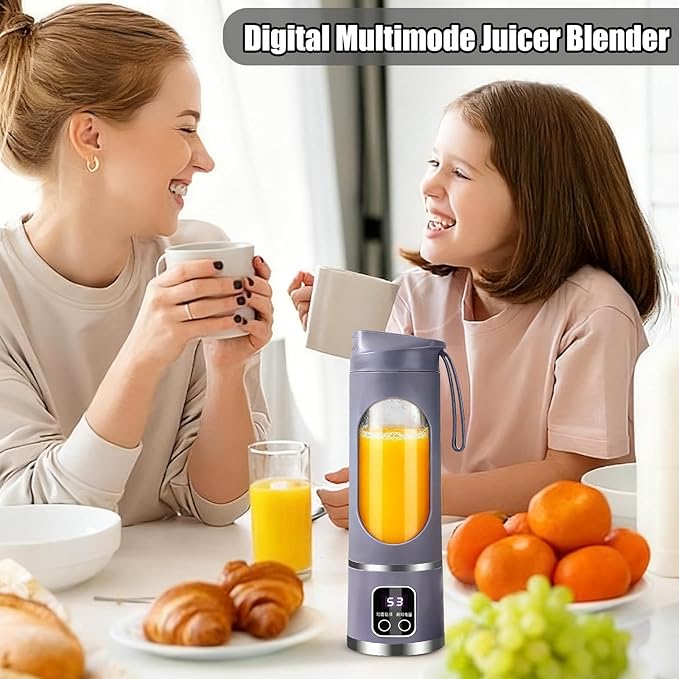 Personal Juicer450ml Wireless Mixer with LED Display | Portable Blender Cup - for Home Gym Kitchen Beach School Camping Hiking Picnic Vacation Apartment Dorm
