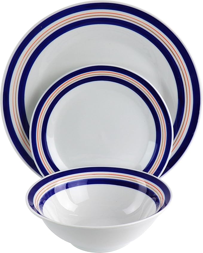 All U Need 32 Piece Ceramic Dinnerware Set in White