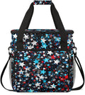 Star-Powered Celebration 4th of July Coffee Maker Carrying Bag Travel Storage Bag Compatible with K-Mini or K-Mini Plus Single Serve Coffee Brewer Carrying Case with Pockets &amp Shoulder Strap