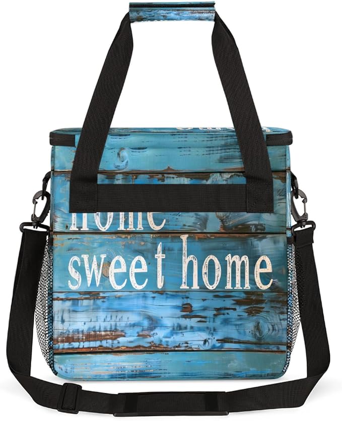 Wooden Board Coffee Maker Carring Bag Travel Carrying Storage Tote Bag Compatible with Keurig K-Mini or K-Mini Plus Portable Single Serve Coffee Brewer Case with Pockets for K-cup Pods