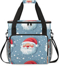 Dreamy Santa Claus Coffee Maker Carrying Bag Xmas Santa Claus Travel Storage Bag Compatible with K-Mini or K-Mini Plus Single Serve Coffee Brewer Carrying Case with Multiple Pockets &amp Shoulder S