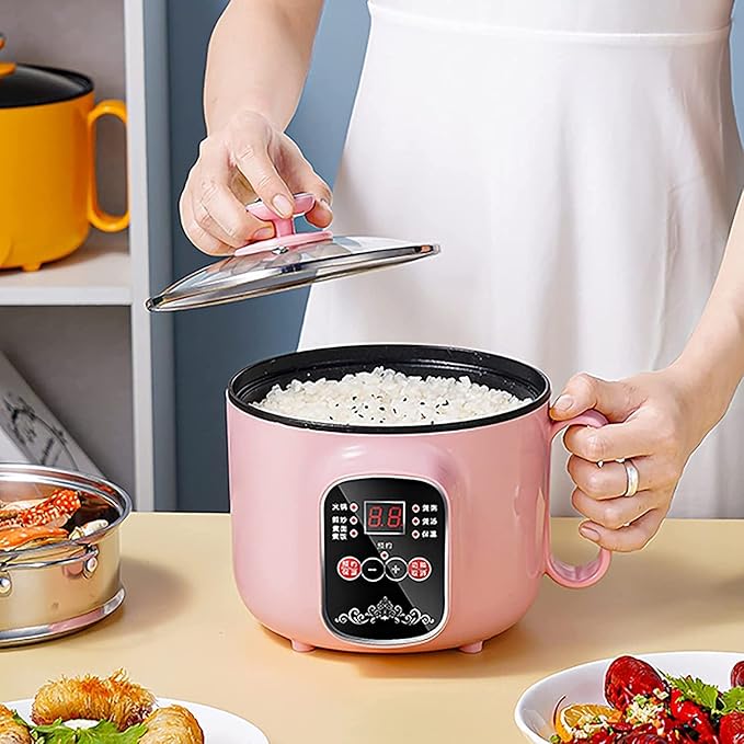 Household Electric Rice Cooker Household All-in-one Rice Cooker/Frying Pan/Wok/Soup Pot Non-Stick Inner Pot For 1-2 People(F)