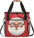 Cute Santa Claus Coffee Maker Carrying Bag Retro Santa Claus Travel Storage Bag Compatible with K-Mini or K-Mini Plus Single Serve Coffee Brewer Carrying Case with Multiple Pockets &amp Shoulder St