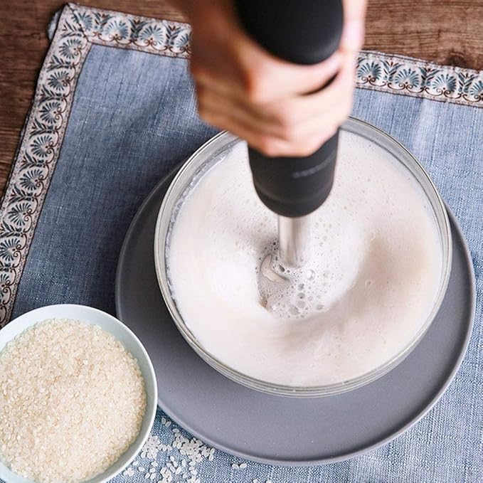 Hand Blender with Stainless Steel Blades Powerful Electric Ice Crushing 7-Speed Control Handheld Food Mixer Purees Smoothies Shakes Sauces &amp Soups