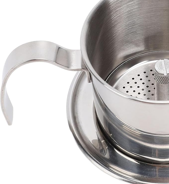 SUNGOOYUE Portable Stainless Steel Drip Maker with Vietnamese Coffee Filter Handcrafted Manual Brewing for Coffee Connoisseurs 200ml Capacity
