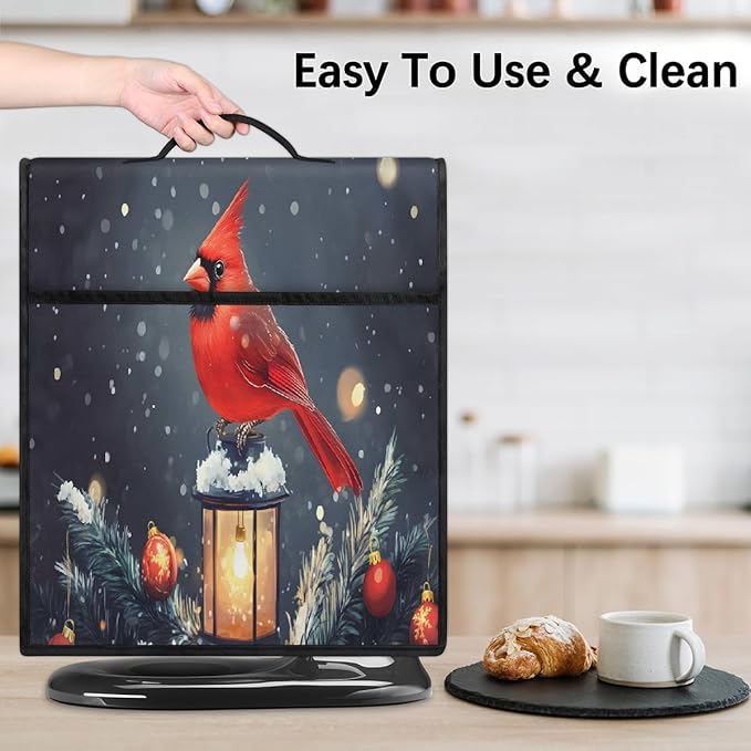 cfpolar Kitchen Aid Mixer Cover Compatible with 6-8 Quarts Xmas Cardinal Christmas Stand Mixer Cover Kitchen Aid Mixers Accessories Appliance Organizer Bag Dust Covers with Zipper Pocket
