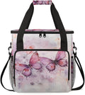 Retro Butterfly Coffee Maker Carrying Bag Oil Painting Butterfly Travel Storage Bag Compatible with K-Mini or K-Mini Plus Single Serve Coffee Brewer Carrying Case with Pockets &amp Shoulder Strap