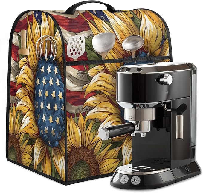 cfpolar Kitchen Aid Mixer Cover Compatible with 6-8 Quarts Sunflower American Stand Mixer Cover Kitchen Aid Mixers Accessories Appliance Organizer Bag Dust Covers with Zipper Pocket
