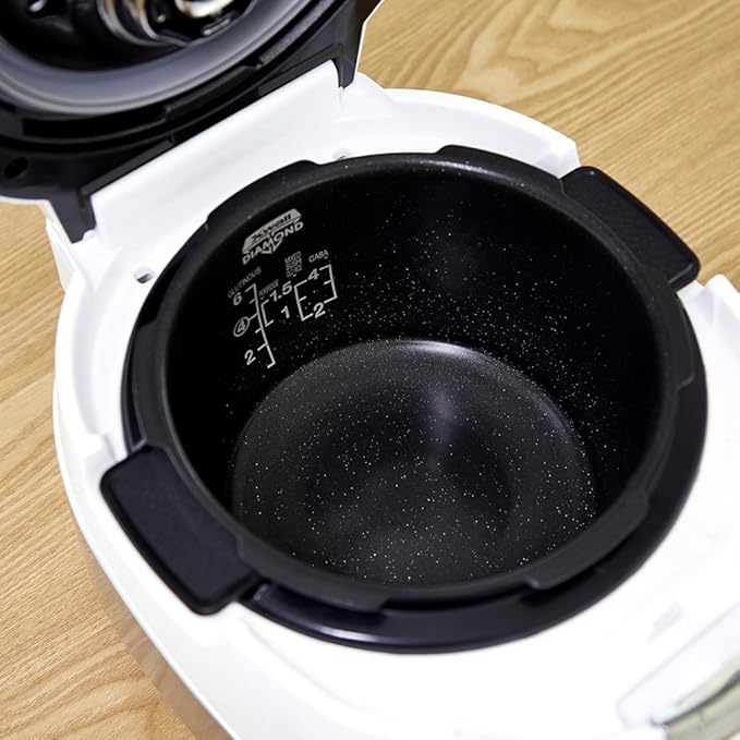 CUCKOO CRP-HS0657FW 6-Cup (Uncooked) 12-Cup (Cooked) Induction Heating Pressure Rice Cooker with Nonstick Inner Pot &amp 16 Menu Modes (White/Silver Made in Korea)