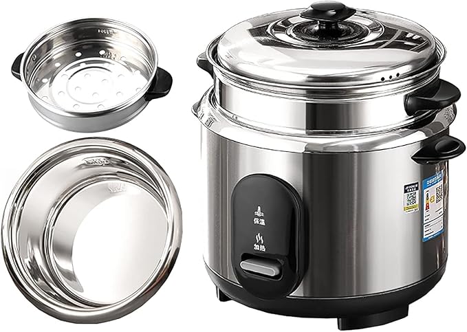 Household Electric Rice Cooker With Steamer 304 Stainless Steel Inner Pot Intelligent Insulation Mak(6L)