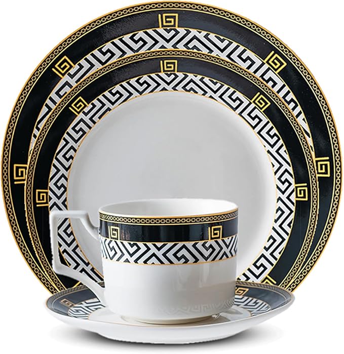 bone china dinnerware set tableware set cups and plates sets for kitchen dinner plate set 24-piece dish set for 6 round plates round plates dinnerware sets