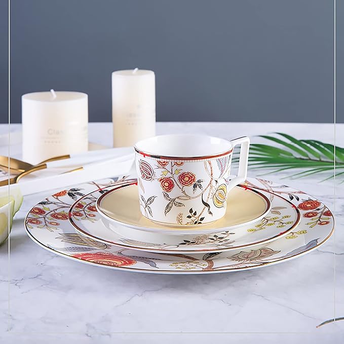 Plate and bowl sets plates dinnerware sets 32-piece dinner plates dishes set for 8 kitchen plates and bowls set for home kitchen bone china dinnerware set dinnerware set