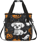 Retro Pumpkin Coffee Maker Carrying Bag Halloween Pumpkin Travel Storage Bag Compatible with K-Mini or K-Mini Plus Single Serve Coffee Brewer Carrying Case with Multiple Pockets &amp Shoulder Strap